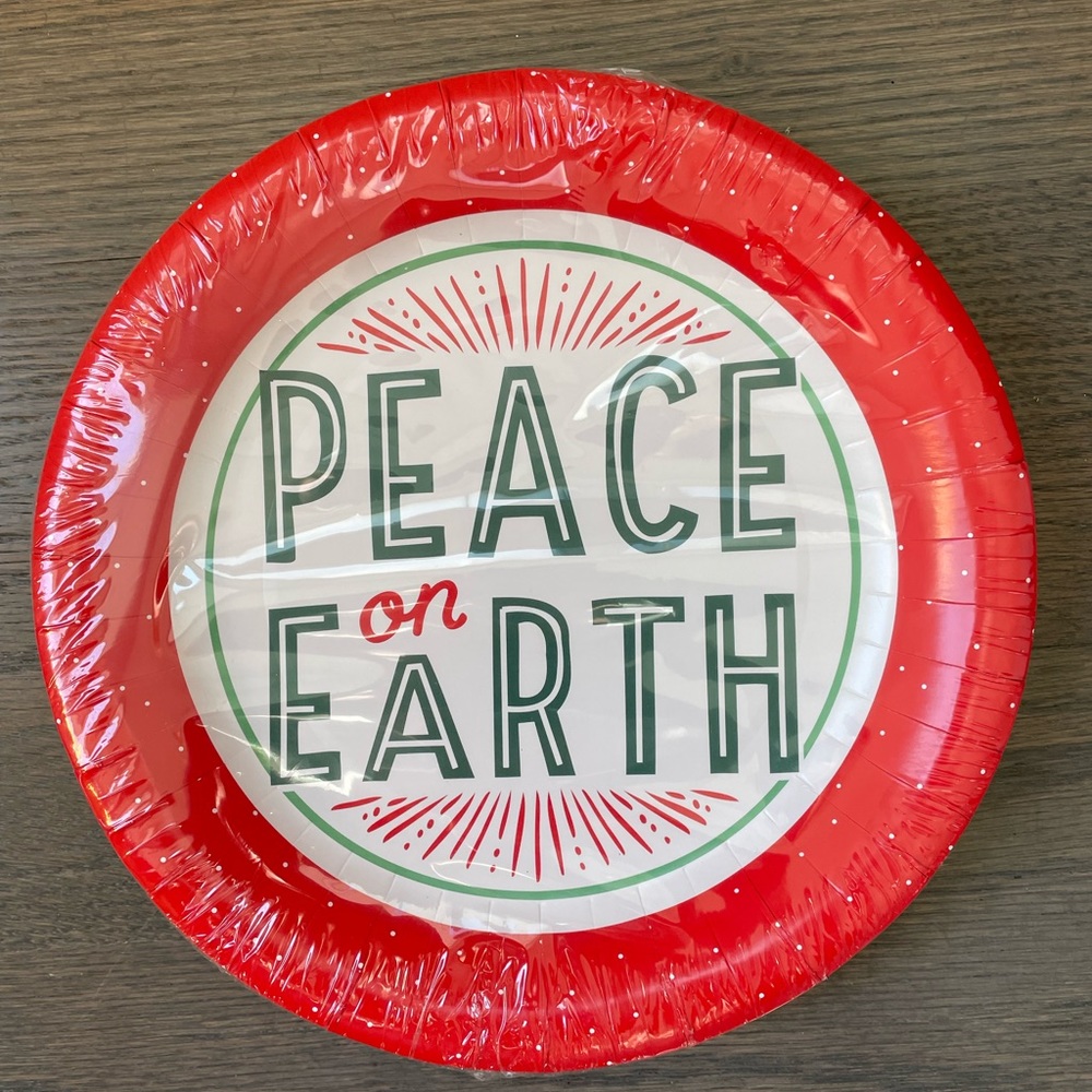 Paper Plates Peace on Earth, 12 pc